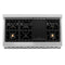48 In. 6.0 Cu. Ft. Legacy Dual Fuel Range With Gas Cooktop And 2 Electric Ovens In Stainless Steel With Brass Burners