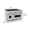 48 In. 6.0 Cu. Ft. Legacy Dual Fuel Range With Gas Cooktop And 2 Electric Ovens In Stainless Steel With Brass Burners