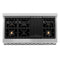 48 In. 6.0 Cu. Ft. Legacy Dual Fuel Range With Gas Cooktop And 2 Electric Ovens In Stainless Steel With Brass Burners