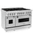 48 In. 6.0 Cu. Ft. Legacy Dual Fuel Range With Gas Cooktop And 2 Electric Ovens In Stainless Steel With Brass Burners