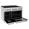 48 In. 6.0 Cu. Ft. Legacy Dual Fuel Range With Gas Cooktop And 2 Electric Ovens In Stainless Steel With Brass Burners