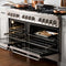 60 In. 7.4 Cu. Ft. Legacy Dual Fuel Range With Gas Cooktop And 2 Electric Convection Ovens In Stainless Steel With 8 Brass Burners