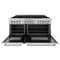 60 In. 7.4 Cu. Ft. Legacy Dual Fuel Range With Gas Cooktop And 2 Electric Convection Ovens In Stainless Steel With 8 Brass Burners