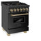 Autograph Edition 24 in. 2.8 cu. ft. Legacy Dual Fuel Range with 4 Burner Gas Cooktop and Electric Convection Oven
