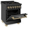 Autograph Edition 24 in. 2.8 cu. ft. Legacy Dual Fuel Range with 4 Burner Gas Cooktop and Electric Convection Oven