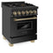 Autograph Edition 24 in. 2.8 cu. ft. Legacy Dual Fuel Range with 4 Burner Gas Cooktop and Electric Convection Oven
