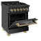 Autograph Edition 24 in. 2.8 cu. ft. Legacy Dual Fuel Range with 4 Burner Gas Cooktop and Electric Convection Oven