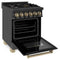 Autograph Edition 24 in. 2.8 cu. ft. Legacy Dual Fuel Range with 4 Burner Gas Cooktop and Electric Convection Oven