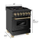 Autograph Edition 24 in. 2.8 cu. ft. Legacy Dual Fuel Range with 4 Burner Gas Cooktop and Electric Convection Oven
