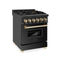 Autograph Edition 24 in. 2.8 cu. ft. Legacy Dual Fuel Range with 4 Burner Gas Cooktop and Electric Convection Oven