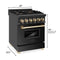 Autograph Edition 24 in. 2.8 cu. ft. Legacy Dual Fuel Range with 4 Burner Gas Cooktop and Electric Convection Oven