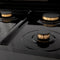 Autograph Edition 36 In. 4.6 Cu. Ft. Legacy Dual Fuel Range With 6 Burner Gas Cooktop And Electric Convection Oven In Black Stainless Steel And Champagne Bronze Accents