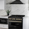 Autograph Edition 36 In. 4.6 Cu. Ft. Legacy Dual Fuel Range With 6 Burner Gas Cooktop And Electric Convection Oven In Black Stainless Steel And Polished Gold Accents