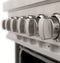24" 2.8 cu. ft. Dual Fuel Range with Gas Stove and Electric Oven