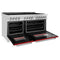 60 in. 7.4 cu. ft. Legacy Dual Fuel Range with 9 Burner Gas Cooktop and 2 Electric Convection Ovens