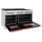 60 in. 7.4 cu. ft. Legacy Dual Fuel Range with 9 Burner Gas Cooktop and 2 Electric Convection Ovens