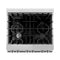 30 In. 4.0 Cu. Ft. Legacy Dual Fuel Range With 4 Burner Gas Cooktop And Electric Convection Oven In Stainless Steel And Red Matte Door