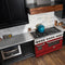 48 In. 6.0 Cu. Ft. Legacy Dual Fuel Range With 7 Burner Gas Cooktop And 2 Electric Ovens In Stainless Steel And Red Matte Doors