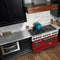48 In. 6.0 Cu. Ft. Legacy Dual Fuel Range With 7 Burner Gas Cooktop And 2 Electric Ovens In Stainless Steel And Red Matte Doors