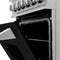 24 In. 2.8 Cu. Ft. Legacy Dual Fuel Range With 4 Burner Gas Cooktop And Electric Convection Oven In Satin Stainless Steel And Black Matte Door
