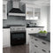 30 In. 4.0 Cu. Ft. Legacy Dual Fuel Range With 4 Burner Gas Cooktop And Electric Convection Oven In Satin Stainless Steel And Black Matte Door