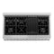48 In. 6.0 Cu. Ft. Legacy Dual Fuel Range With 7 Burner Gas Cooktop And 2 Electric Ovens In Satin Stainless Steel And Black Matte Doors