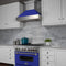 36 In. 4.6 Cu. Ft. Legacy Dual Fuel Range With 6 Burner Gas Cooktop And Electric Convection Oven In Satin Stainless Steel And Blue Matte Door