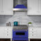 36 In. 4.6 Cu. Ft. Legacy Dual Fuel Range With 6 Burner Gas Cooktop And Electric Convection Oven In Satin Stainless Steel And Blue Matte Door