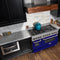 48 In. 6.0 Cu. Ft. Legacy Dual Fuel Range With 7 Burner Gas Cooktop And 2 Electric Ovens In Satin Stainless Steel And Blue Matte Doors
