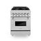 24 In. 2.8 Cu. Ft. Legacy Dual Fuel Range With 4 Burner Gas Cooktop And Electric Convection Oven In Stainless Steel With Satin Stainless Steel Door