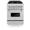 24 In. 2.8 Cu. Ft. Legacy Dual Fuel Range With 4 Burner Gas Cooktop And Electric Convection Oven In Stainless Steel With Satin Stainless Steel Door
