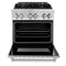 30 In. 4.0 Cu. Ft. Legacy Dual Fuel Range With 4 Burner Gas Cooktop And Electric Convection Oven In Stainless Steel With Satin Stainless Steel Door