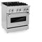 30 In. 4.0 Cu. Ft. Legacy Dual Fuel Range With 4 Burner Gas Cooktop And Electric Convection Oven In Stainless Steel With Satin Stainless Steel Door