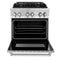 30 In. 4.0 Cu. Ft. Legacy Dual Fuel Range With 4 Burner Gas Cooktop And Electric Convection Oven In Stainless Steel With Satin Stainless Steel Door