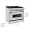 36 In. 4.6 Cu. Ft. Legacy Dual Fuel Range With 6 Burner Gas Cooktop And Electric Convection Oven In Stainless Steel With Satin Stainless Steel Door