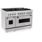 48 In. 6.0 Cu. Ft. Legacy Dual Fuel Range With 7 Burner Gas Cooktop And 2 Electric Ovens In Stainless Steel With Satin Stainless Steel Doors