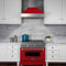 36 In. 4.6 Cu. Ft. Legacy Dual Fuel Range With 6 Burner Gas Cooktop And Electric Convection Oven In Satin Stainless Steel And Red Matte Door