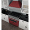 36 In. 4.6 Cu. Ft. Legacy Dual Fuel Range With 6 Burner Gas Cooktop And Electric Convection Oven In Satin Stainless Steel And Red Matte Door