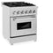 24 In. 2.8 Cu. Ft. Legacy Dual Fuel Range With 4 Burner Gas Cooktop And Electric Convection Oven In Satin Stainless Steel