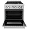 30 In. 4.0 Cu. Ft. Legacy Dual Fuel Range With 4 Burner Gas Cooktop And Electric Convection Oven In Satin Stainless Steel
