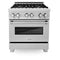 30 In. 4.0 Cu. Ft. Legacy Dual Fuel Range With 4 Burner Gas Cooktop And Electric Convection Oven In Satin Stainless Steel