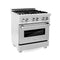 30 In. 4.0 Cu. Ft. Legacy Dual Fuel Range With 4 Burner Gas Cooktop And Electric Convection Oven In Satin Stainless Steel