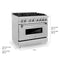 36 In. 4.6 Cu. Ft. Legacy Dual Fuel Range With 6 Burner Gas Cooktop And Electric Convection Oven In Satin Stainless Steel