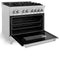 36 In. 4.6 Cu. Ft. Legacy Dual Fuel Range With 6 Burner Gas Cooktop And Electric Convection Oven In Satin Stainless Steel
