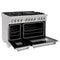 48 In. 6.0 Cu. Ft. Legacy Dual Fuel Range With 7 Burner Gas Cooktop And 2 Electric Ovens In Satin Stainless Steel