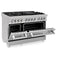 48 In. 6.0 Cu. Ft. Legacy Dual Fuel Range With 7 Burner Gas Cooktop And 2 Electric Ovens In Satin Stainless Steel