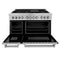 48 In. 6.0 Cu. Ft. Legacy Dual Fuel Range With 7 Burner Gas Cooktop And 2 Electric Ovens In Satin Stainless Steel