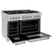 48 In. 6.0 Cu. Ft. Legacy Dual Fuel Range With 7 Burner Gas Cooktop And 2 Electric Ovens In Satin Stainless Steel