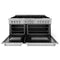 60 In. 7.4 Cu. Ft. Legacy Dual Fuel Range With 9 Burner Gas Cooktop And 2 Electric Convection Ovens In Satin Stainless Steel