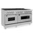 60 In. 7.4 Cu. Ft. Legacy Dual Fuel Range With 9 Burner Gas Cooktop And 2 Electric Convection Ovens In Satin Stainless Steel